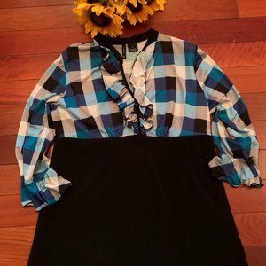 New Directions Plaid Tunic